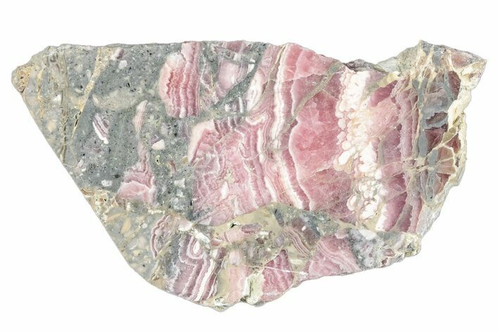 Polished Banded Rhodochrosite Slab - Argentina #264709